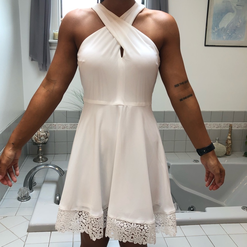White dress. Super cute fit